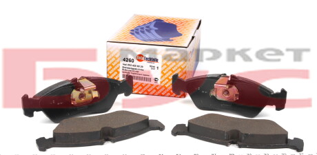 Комплект гальмівних накладок, дискове гальмо - AUTOTECHTEILE 100 4260