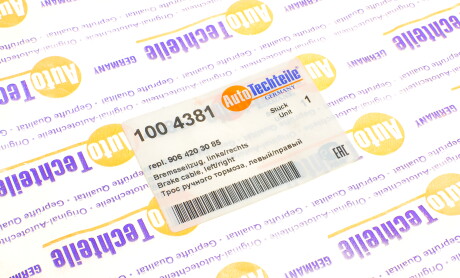 Фото 7 - Трос ручного гальма AUTOTECHTEILE 100 4381 (1004381)