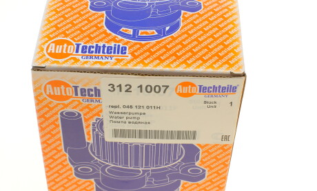 Фото 7 - Водяний насос AUTOTECHTEILE 312 1007 (3121007)