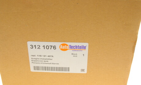 Фото 7 - Розширювальний бачок AUTOTECHTEILE 312 1076 (3121076)