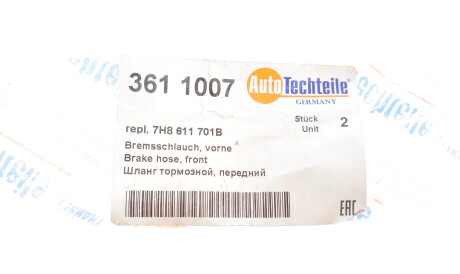 Фото 2 - Тормозной шланг AUTOTECHTEILE 361 1007 (3611007)