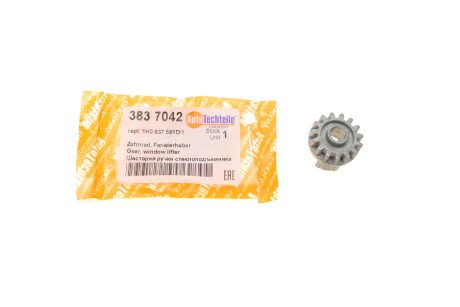 Шестерня ручки склопідіймача - (95VWA23342ABYYEI, 1H0837581, 1H0837581B) AUTOTECHTEILE 383 7042