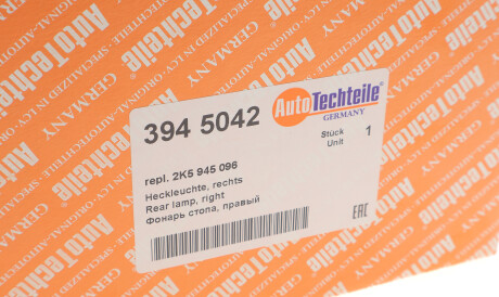 Фото 2 - Задний фонарь AUTOTECHTEILE 394 5042