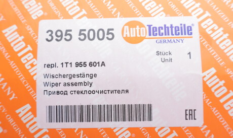 Фото 2 - Механизм стеклоочистителя AUTOTECHTEILE 395 5005 (3955005)