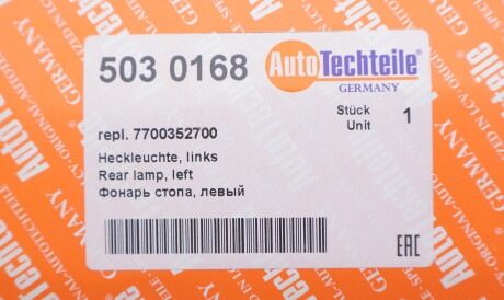 Фото 2 - Задній ліхтар AUTOTECHTEILE 503 0168 (5030168)