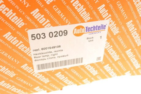 Фото 8 - Задний фонарь AUTOTECHTEILE 503 0209