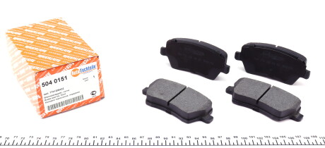 Комплект гальмівних колодок (передніх) Renault Kangoo/Logan/Clio 07-/Zoe/Duster/Dokker/Megane 12-/Nissan Micra - AUTOTECHTEILE 504 0151