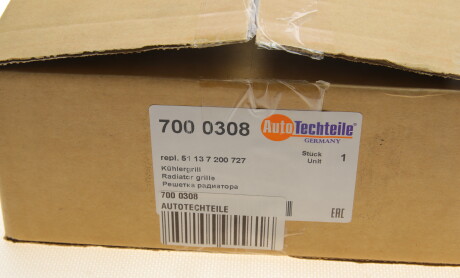Фото 4 - Решітка радіатора AUTOTECHTEILE 700 0308 (7000308)