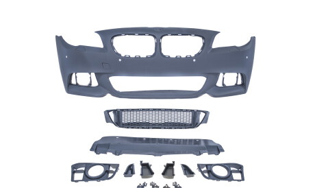 Бампер (передній) BMW 5 (F10/F11) 12-17 (M-Technic) - (51778048685, 51778048686, 51118058990) AUTOTECHTEILE 703 5130 (фото 1)