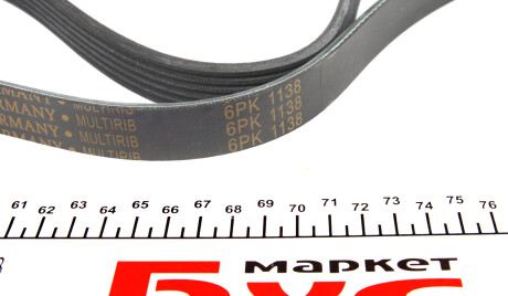 Фото 3 - Ремінь приводний AUTOTECHTEILE 906 1138 (9061138)