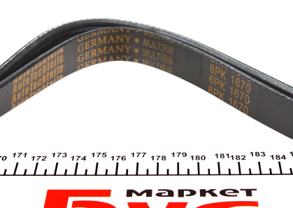 Фото 3 - Ремінь приводний AUTOTECHTEILE 906 1670 (9061670)