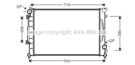 Радиатор, охлаждение двигателя - (4B0121251, 4B0121251AE) AVA COOLING AI2139