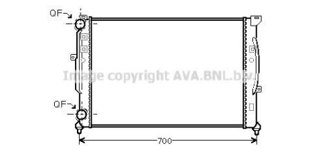 Радіатор, Система охолодження двигуна - (8D0121251AT, 8D0121251BA) AVA COOLING AI2189