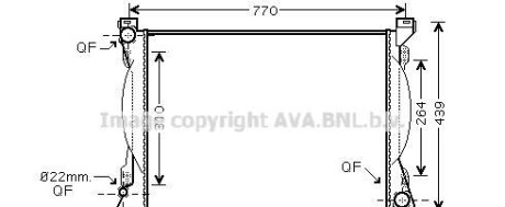 Радиатор, охлаждение двигателя - (4F0121251L, 4F0121251T) AVA COOLING AI2230