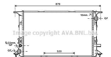 Радиатор, охлаждение двигателя - AVA COOLING AI2328