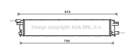 Радіатор, Система охолодження двигуна - (8K0145804E, 8K0145804F, 8K0145804H) AVA COOLING AI2361