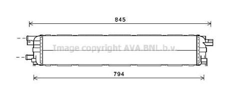 Радіатор, система охолодження двигуна - (4G0145804D, 4G0145804A, 4G0145804) AVA COOLING AI2366