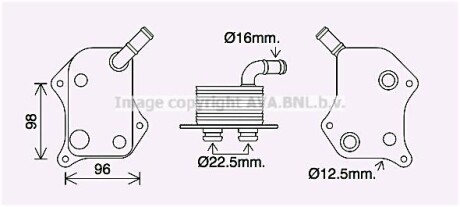 Радіатор масляний VW PASSAT (2001) 2.0 (AVA) - (06B117021) AVA COOLING AI3414