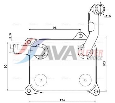 Охолоджувач оливи - ((079115015P, 079117015A)) AVA COOLING AI3454