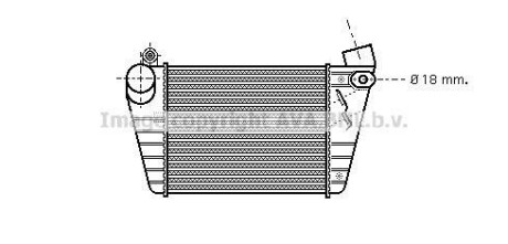 Интеркулер Audi A3 (96-)/Seat Leon (02-)/Skoda Octavia (01-)/VW Golf (96-) 1.8T, - AVA COOLING AI4185