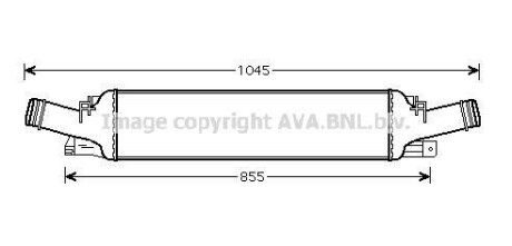 Охолоджувач наддувального повітря - (8K0145805E, 8KO145805P, 8KO145805E) AVA COOLING AI4294