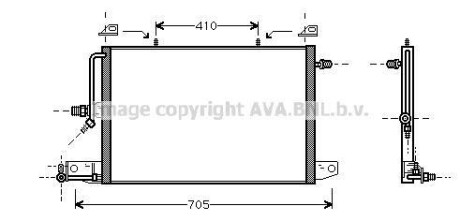 Конденсатор, кондиционер - (4A0260403AC, 4A0260401AB) AVA COOLING AI5117