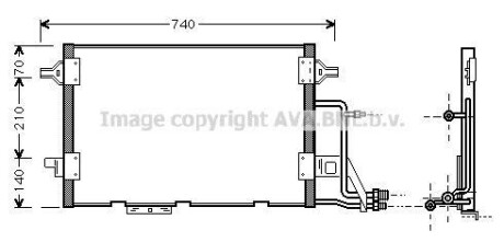 Ava радіатор кондиціонера audi a6/s6 (c5) (97-) (ava) - (4B0260403AA, 4Z7260403C, 4B0260403D) AVA COOLING AI5137