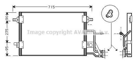 Радіатор кодиціонера - (8D0260401G, 8D0260403G) AVA COOLING AI5173