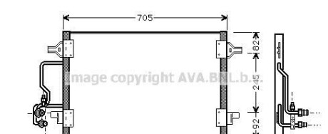 Конденсатор, кондиционер - (4D0260401A, 4D0260401) AVA COOLING AI5175