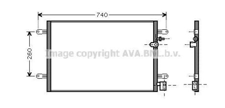 Радиатор кондиционера Audi A6 04>11 AVA - (4F0260403P, 4F0260403E, 4F0260403D) AVA COOLING AI5237 (фото 1)