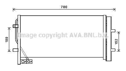 Радиатор кондиционера AUDI: Q3 06.11- - (8U0260401B, 8U0260401C) AVA COOLING AI5382D (фото 1)