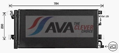 Радіатор кодиціонера - ((8W0816411L, 8W0816421, 8W0816421H)) AVA COOLING AI5447D (фото 1)