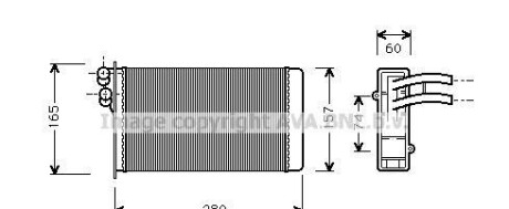 Теплообменник, отопление салона - AVA COOLING AI6141