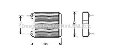 Теплообменник, отопление салона - (4D0819030, 4D0819031) AVA COOLING AI6183