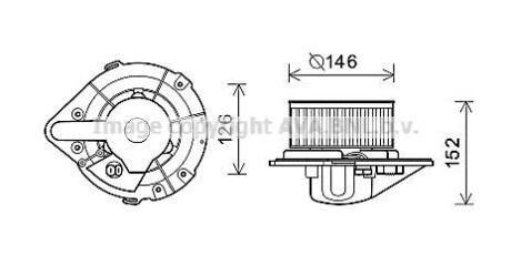 Ava ai8501_вентилятор отопителя! \ vw passat 1.4-2.8i/d 86-01 - (191820021, 701820021, 893820021) AVA COOLING AI8501