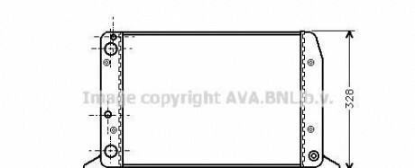 Радиатор, охлаждение двигателя - (811121253F, 893121253) AVA COOLING AIA2028