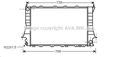 Радіатор, Система охолодження двигуна - (4AO121251R, 4A0121251L) AVA COOLING AIA2083