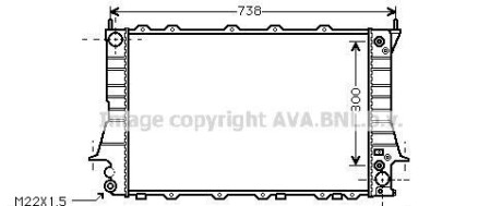 Радиатор, охлаждение двигателя - AVA COOLING AIA2084