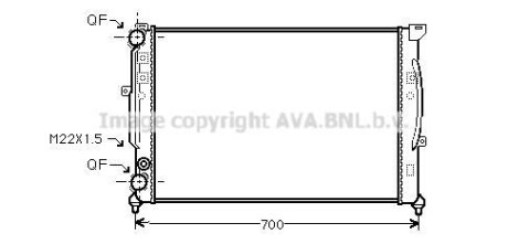 Радиатор охлаждения двигателя Skoda Superb I 02>08 AVA - (8D0121251K, 8D0121251AJ) AVA COOLING AIA2123