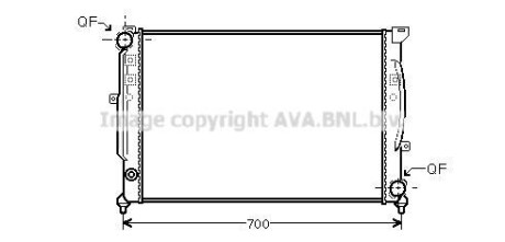 Радіатор, Система охолодження двигуна - (4B0121251K, 8D0121251N, 8DO121251N) AVA COOLING AIA2124