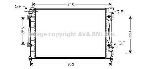 Радиатор, охлаждение двигателя - (4B0121251A, 4B0121251S, 4B0121251N) AVA COOLING AIA2157