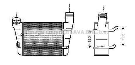 Охолоджувач наддувального повітря - (8E0145805F, 8E0145805S) AVA COOLING AIA4221