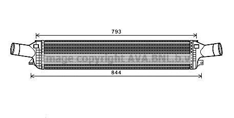 Охолоджувач наддувального повітря - (8K0145805G, 8K0145805P, 8K0145805E) AVA COOLING AIA4319