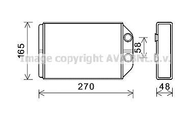 Радиатор отопителя салона Audi A6 01>05 AVA - (4B1819031C, 4B0819380, 4B1819031) AVA COOLING AIA6393