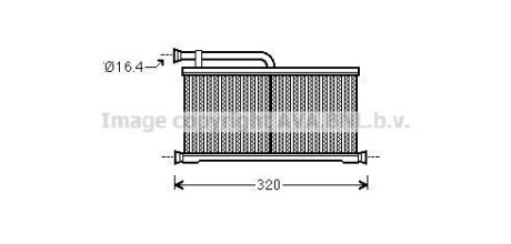 Радиатор отопителя салона Audi A6 04>11 - (420820037A, 4F0819031B, 4F0820031A) AVA COOLING AIA6397