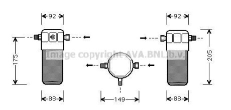 Осушувач кондиціонера - ((6398350547, A6398350547)) AVA COOLING AID032