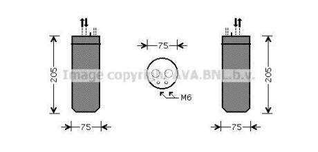 Осушитель кондиционера Audi A6 (08-11) 2,0 - 3,2 FSI AVA - AVA COOLING AID210