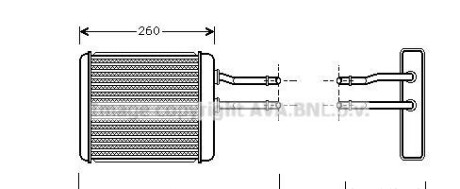 Теплообменник, отопление салона - AVA COOLING AL6072
