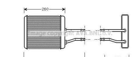 Теплообменник, отопление салона - (60779298, 60779451) AVA COOLING AL6073