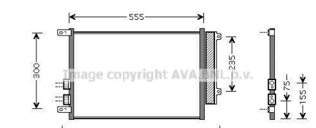 Конденсатор - (06067629, 46814850, 50506520) AVA COOLING ALA5088D